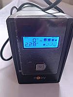 Бесперебойник ИБП NJOY Cadu 650 (UPCMTLS665TCAAZ01B), Lin.int., AVR, 2 x Schuko, USB, LCD, пластик