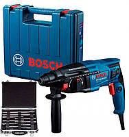 Перфоратор Bosch Professional GBH 220 в чемодані з набором бурів і зубил SDS-plus Mixed Set (11 предметів)