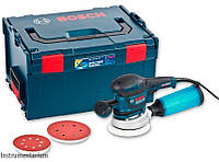 Эксцентриковая шлифмашина Bosch Professional GEX 125-150 AVE в L-Boxx 238 с 2 тарельчатыми шлифкругами