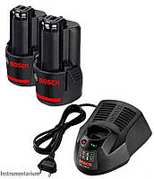 Комплект Bosch Starter-Set 2 аккумулятора GBA 12V 2 Ah и ЗУ GAL 1230 CV