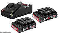 Комплект 2 аккумулятора Bosch GBA 18V 2.0Ah M-B и ЗУ GAL 18V-40 Professional