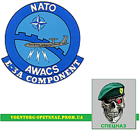 Шеврон  патч  "Літак АВАКС NATO AWACS E-3A Component"   (morale patch) сделаем любой шеврон!