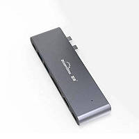 USB-хаб Blueendless BS-HC702 7-в-1 Type-C to 4K HD PD + 3хUSB3.0 + USB 3.1 Type-C + TF SD Car SP, код: 7927297