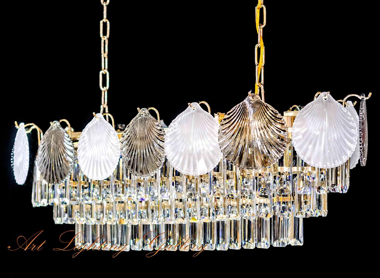 Кришталева сучасна овальна люстра 8052/90*32, фото 1