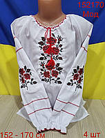 Блузка-вишиванка підліткова РОЗИ на дівчинку 152-170 см "EMRE" недорогого від прямого постачальника