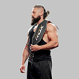 Пояс для важкої атлетики RDX 4 шкіряний Black Gold XL, фото 5