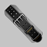 Пояс для важкої атлетики RDX 4 шкіряний Black Gold XL, фото 7