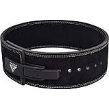 Пояс для важкої атлетики RDX 4 Pro Liver Buckle шкіряний Black Plus XL, фото 7