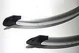 Крила пластикові 28" повнорозмірні з бризковиками Сірі, фото 5