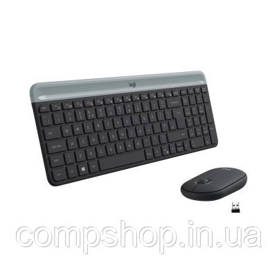 Клавіатура+миша Logitech Wireless MK470 Slim UA Graphite (920-009204) (код 133293)