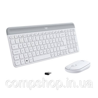 Клавіатура+миша Logitech Wireless MK470 Slim UA White (920-009205) (код 133294)