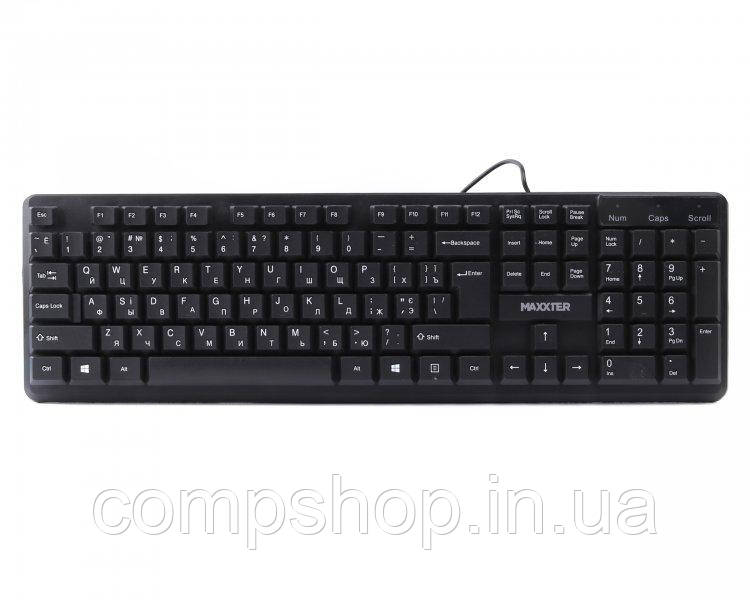 Клавіатура Maxxter KBM-U01-UA Black USB (код 136102), фото 1