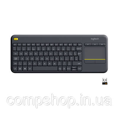 Клавіатура Logitech K400 Plus Touch Wireless UA Black (920-007145) (код 136997)
