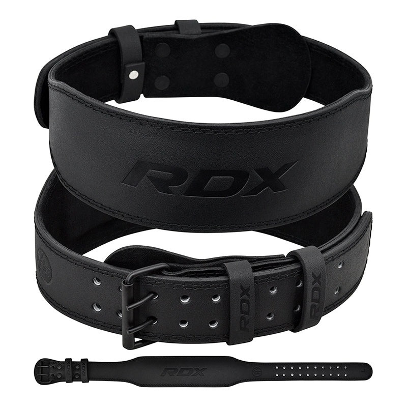 Пояс для важкої атлетики RDX 4 шкіряний Full Black S, фото 1