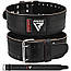 Пояс для пауерліфтингу RDX RD1 шкіряний Black S, фото 2