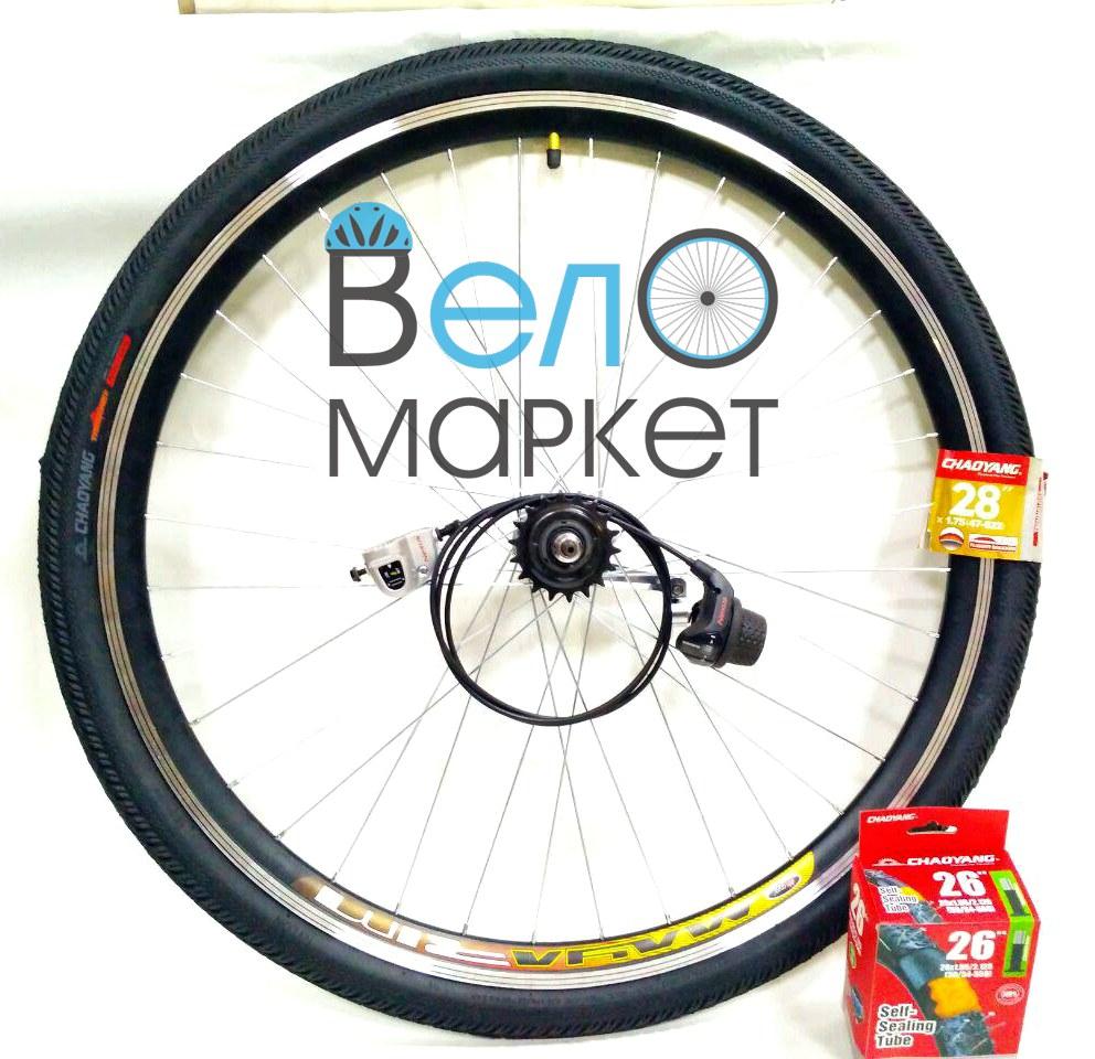 Колесо з антипрокольною гумою 28" на планетарній втулці Shimano Nexus Inter-3 SG-3C41, фото 1