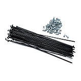 Спиця чорна 221 мм із ніпелем, фото 2