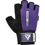 Рукавички для фітнесу RDX W1 Half Purple M, фото 3