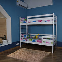 Двухъярусная деревянная кровать для подростка Sportbaby 190х80 см белая babyson 5 EM, код: 8264166