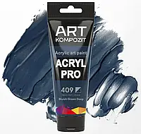 Фарба художня Acryl PRO ART Kompozit 75 мл (Колір: 409 синьо-зелений)