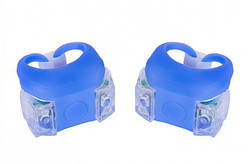 Комплект велосвітла HJ-009 силіконовий корпус Синє світло