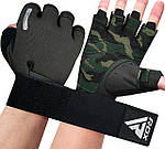 Рукавички для фітнесу RDX T2 Half Army Green XL, фото 7