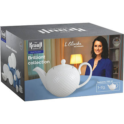 Заварювальний чайник Krauff Brilliant collection 21-316-001 1.13 л білий ID 4825046, фото 3