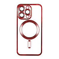 Чехол TPU Metallic Full Camera with Magsafe для Iphone 11 Цвет Red o