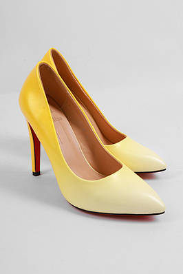 Туфлі жіночі жовтого кольору 177158T Безкоштовна доставка