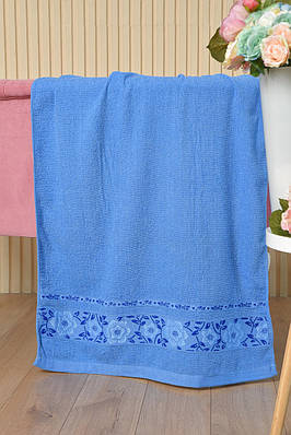 Рушник банний махровий синього кольору 164208T Безкоштовна доставка