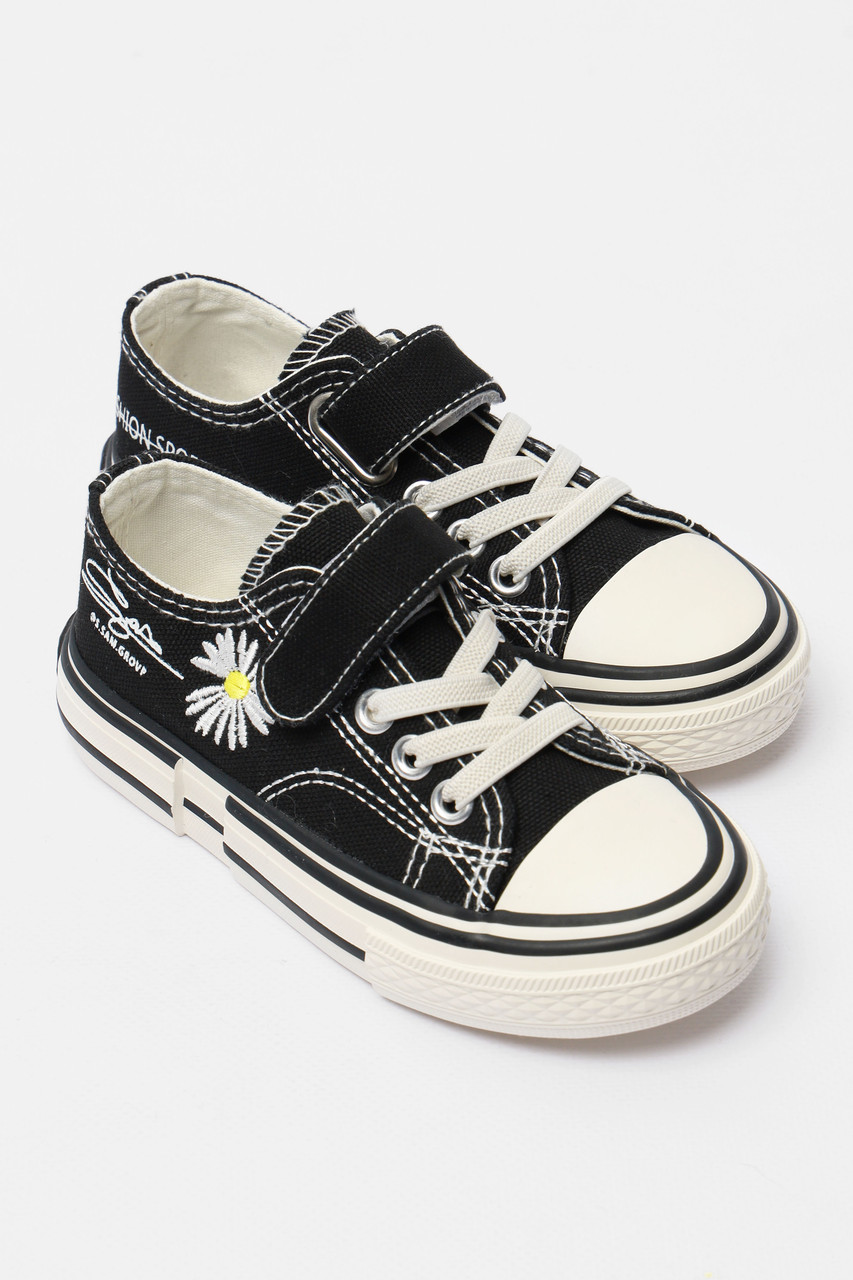 Кеди дитячі чорного кольору текстиль 179181T Безкоштовна доставка, фото 1