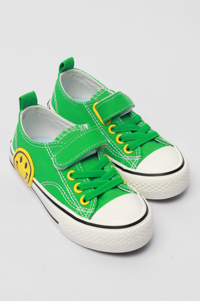 Кеди дитячі зеленого кольору текстиль 179186T Безкоштовна доставка, фото 1