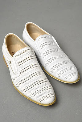Туфлі чоловічі білого кольору 176483T Безкоштовна доставка