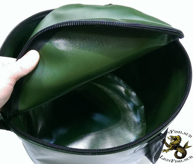 Складное Ведро для Рыбалки LionFish.sub 8л с Крышкой, 2 ручки, Жёлтое, Сумка для Трофейной Рыбы ПВХ