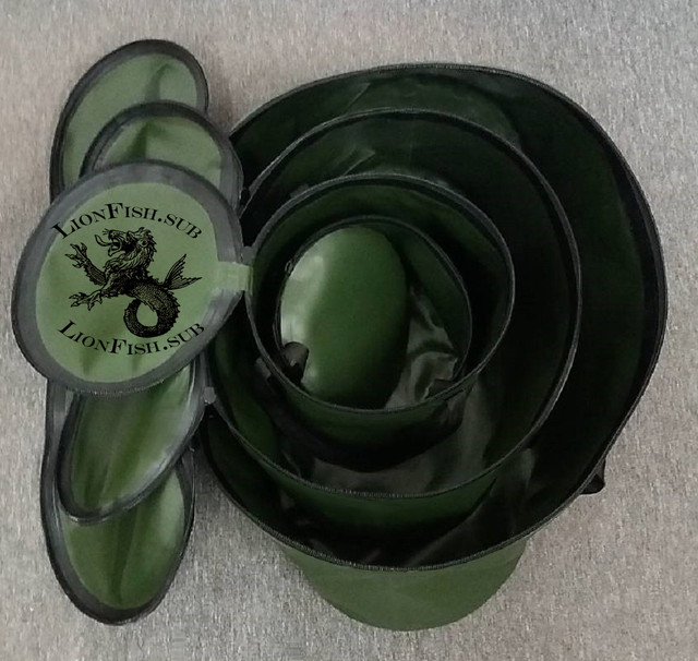 Складное Ведро для Рыбалки LionFish.sub 8л с Крышкой, 2 ручки, Жёлтое, Сумка для Трофейной Рыбы ПВХ