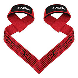 Лямки для тяги RDX S4 Gym Cotton Gel Straps Red Plus