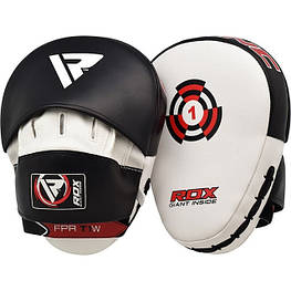 Лапи боксерські RDX T1 Curved White/Black aiw Оригинал 4038