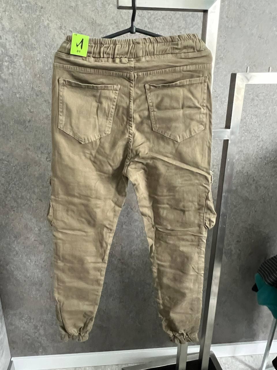 Мужские джинсовые штаны-джоггеры MN Jeans с карманами темно-бежевые - 31 - фото 2 - id-p1324430087
