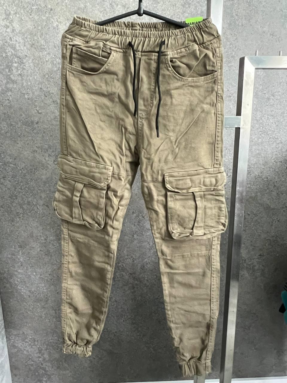 Мужские джинсовые штаны-джоггеры MN Jeans с карманами темно-бежевые - 31 - фото 3 - id-p1324430087