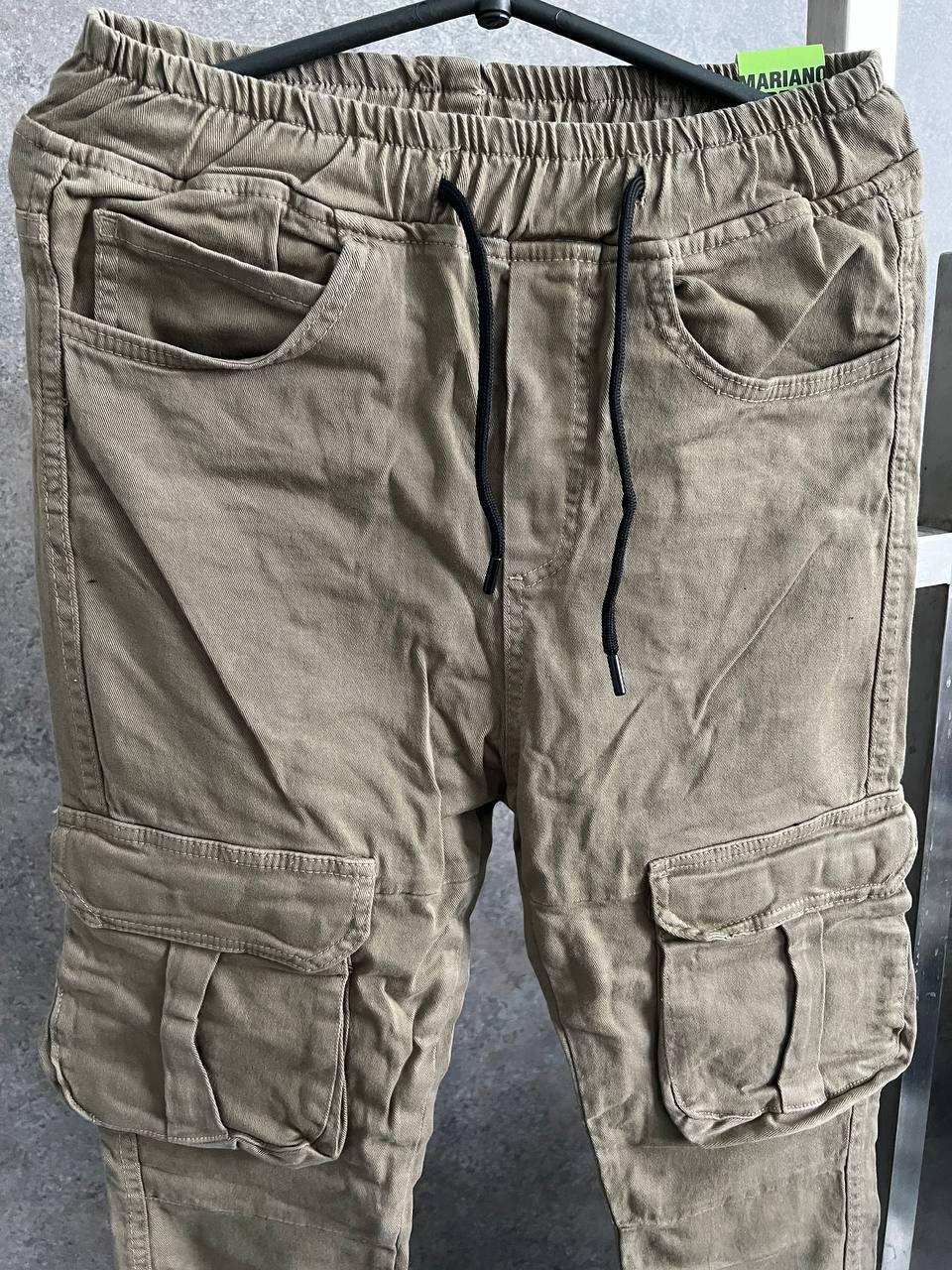 Мужские джинсовые штаны-джоггеры MN Jeans с карманами темно-бежевые - 31 - фото 4 - id-p1324430087