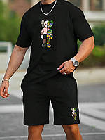 Летний комплект футболки и шорты с принтами Турция | Костюм летний футболка + шорты ТВС 5744