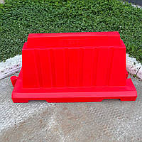 Водоналивной красный дорожный блок, пластиковый, ДШВ 120х50х62 см