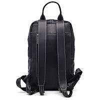 Женский черный кожаный рюкзак TARWA RA-2008-3md среднего размера хорошее качество