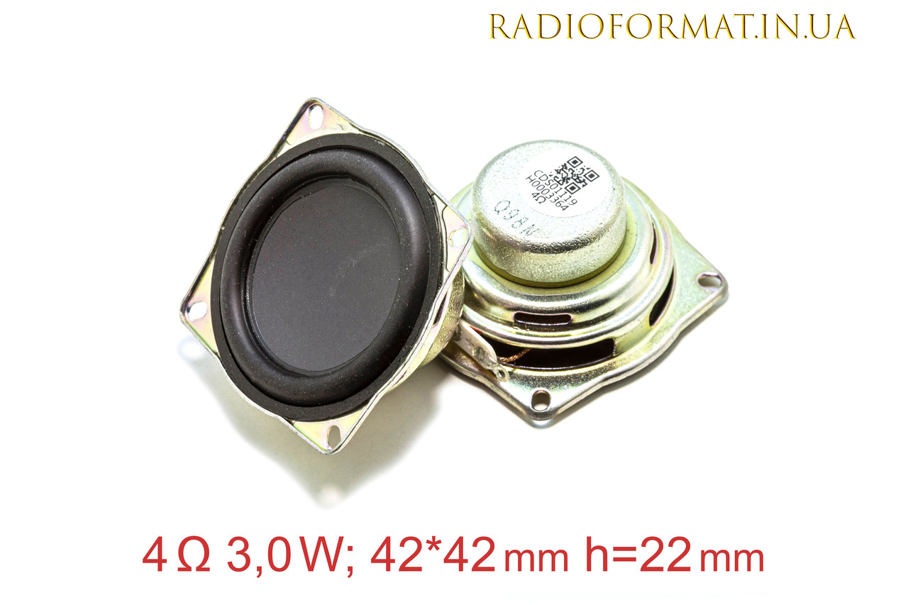 Динамік 3 Вт, 4 Ом широкосмуговий квадратний (ID#2215163873), ціна: 58 ...