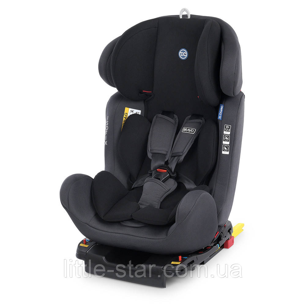 Автокрісло El Camino ME 1041 BRAVO ISOFIX, сірий, група 0+1+2+3