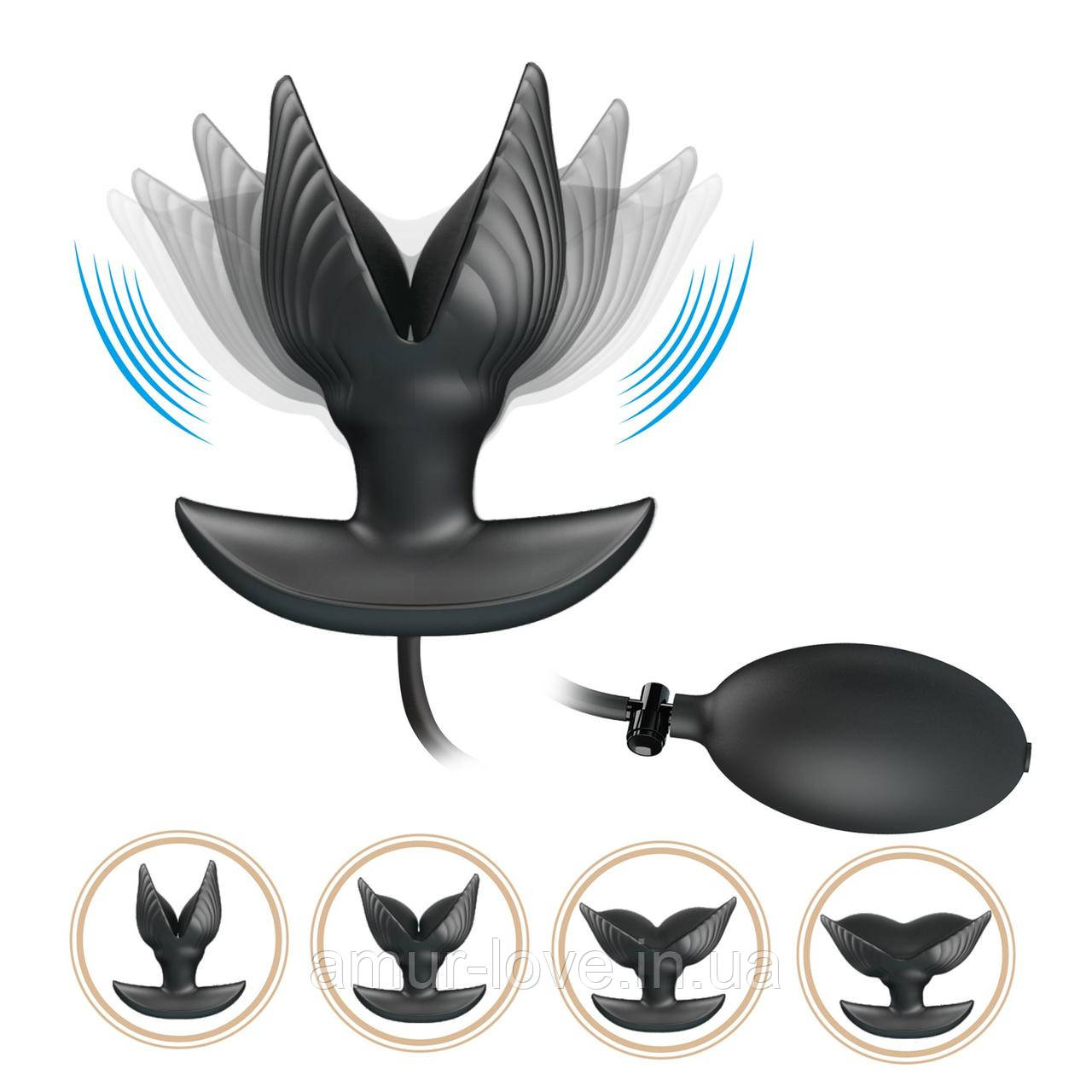 Анальний корок Pretty Love Manson Anal Plug Black, фото 1