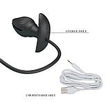 Анальний корок Pretty Love Manson Anal Plug Black, фото 7