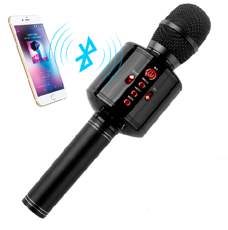 Бездротовий караоке-мікрофон із колонкою WSTER WS-868 Black, фото 1