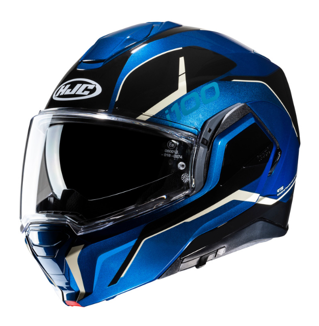Мотошолом HJC I100 Lorix black blue
