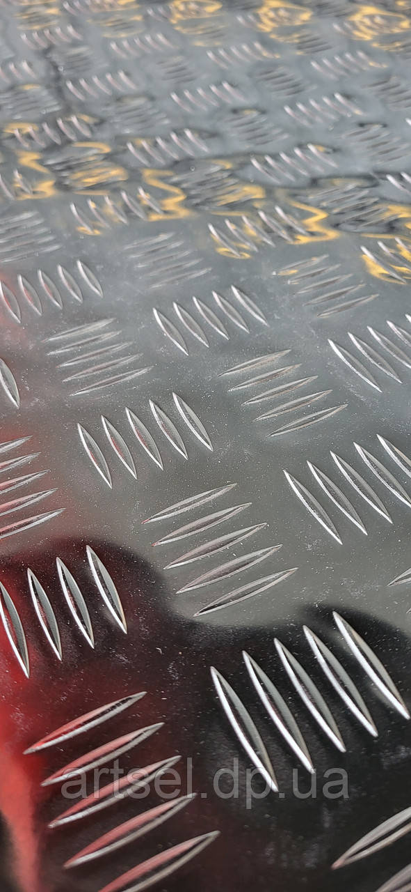 Лист рифлений алюміневий 1мм 1х2м квінтет, фото 1